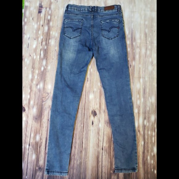 Lee Cooper Originals Distressed Slim Fit Annie Stretch Jeans Womens 28 Indigo - Picture 3 of 13